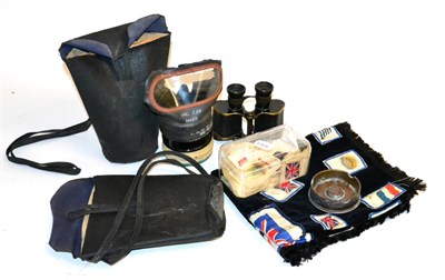 Lot 118 - A Collection of Militaria, including a pair of military issue No.3 Mk.II Prismatic binoculars,...