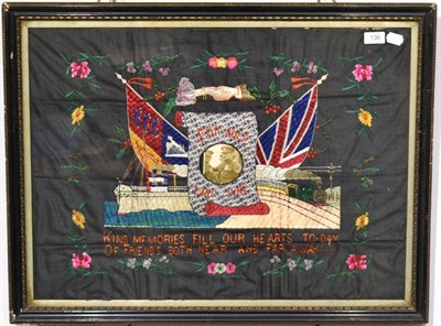 Lot 136 - An Early 20th Century Chinese Embroidered Silk Military Picture, ";Allied Forces in China,...