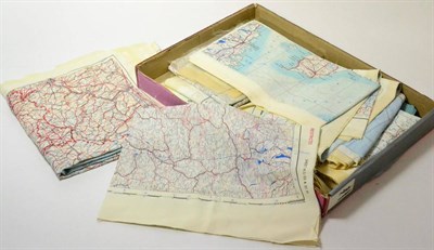 Lot 142 - Thirteen Various Silk Escape Maps, circa 1953,  Europe and parts of Africa and Asia, including...