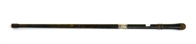 Lot 151 - A Late Victorian Ebonised Oak Constabulary Night Stick, with ring turned mushroom knop, silver...