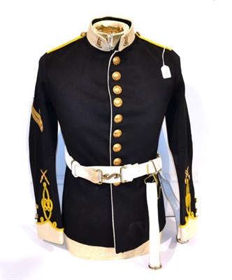 Lot 182 - An Early 20th Century Blue Tunic to the 6th Dragoon Guards (Carabiniers), with white stand-up...