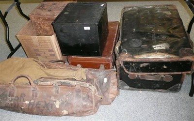 Lot 788 - A Quantity of Army Material; A Cricket Bag; Tin Box etc