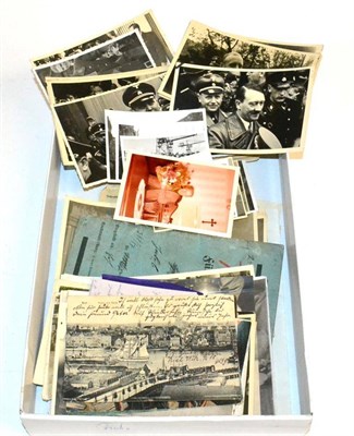 Lot 213 - A Small Quantity of German Third Reich Ephemera and Photographs, including medal citations,...