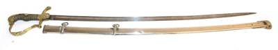 Lot 249 - A First World War Prussian Artillery Officer's Dress Sword, the slightly curved, etched blade...