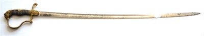 Lot 288 - A 19th Century Imperial German Infantry Officer's Dress Sword, the 81cm single edge fullered...