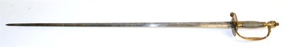 Lot 293 - A Georgian 1796 Pattern Infantry Officer's Sword, the 83cm double edge diamond section steel...