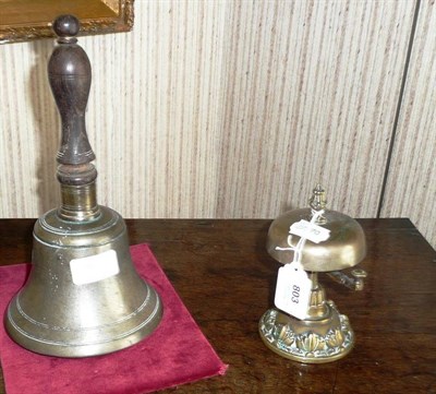 Lot 803 - A Railway Desk Bell; and A Railway Station Master's(?) Bell (2)