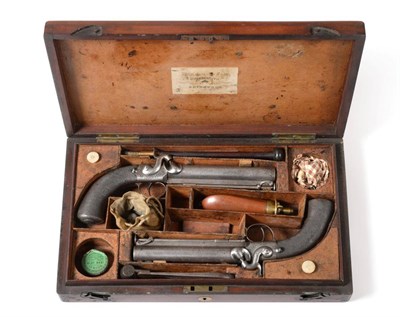 Lot 353 - A Pair of 19th Century Officer's 14 Bore Percussion Belt Pistols by John Dickson & Son,...