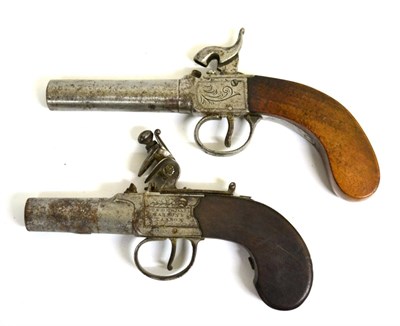 Lot 354 - An Early 19th Flintlock Pocket Pistol by Dunderdale, Mabson & Labron, the 4cm turn-off steel barrel