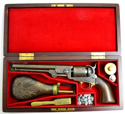 Lot 359 - A Colt Model 1851 Navy Percussion Six Shot Single Action Revolver, .36 calibre, the 19cm...