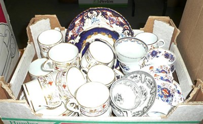 Lot 805 - A Box of Assorted Ceramics, including Copeland & Garrett coffee cans