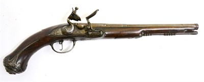 Lot 376 - An 18th Century Italian Flintlock Holster Pistol by Lorenzoni of Florence, the 32.5cm three...