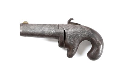 Lot 387 - A Colt First Model Deringer, .41 calibre, the 5.5cm steel barrel swivelling down to the left...