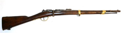 Lot 395 - A French Model 1874/80 Gras Carbine, with single shot bolt action, the 52cm steel barrel numbered t