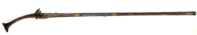 Lot 397 - An Early 19th Century Albanian Miquelet Lock ";Roga"; Gun, the 133cm octagonal steel barrel...