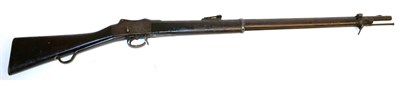 Lot 399 - An Enfield Martini-Henry Mark IV Rifle, the 82.5cm steel barrel with hinged ladder rear sight,...