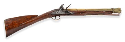 Lot 409 - An 18th Century Flintlock Blunderbuss by Richard Wilson of London, the 40cm ringed brass barrel...