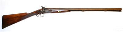 Lot 414 - A 19th Century 10 Bore Double Barrel Percussion Sporting Gun, with 75cm browned steel barrels,...