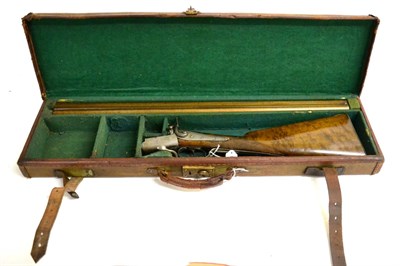 Lot 420 - A 19th Century 16 Bore Pinfire Sporting Gun by W J Harvey & Son, Exeter, the 69.5cm damascined...