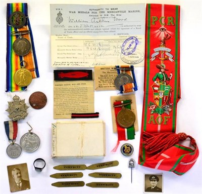 Lot 13 - A First World War Pair, comprising British War Medal and Victory Medal, with dog tag, to 1432...