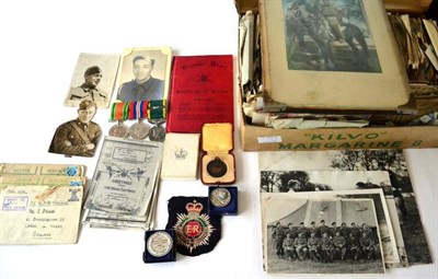 Lot 17 - A Second World War Group of Three, to T/22234921 SGT.E.BRIGGS.R.A.S.C., comprising Defence...