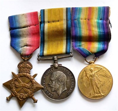 Lot 22 - A First World War Trio, comprising 1914-15 Star, British War Medal and Victory Medal, awarded...