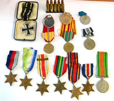 Lot 32 - Assorted Medals and Medallions, including First World War German Iron Cross, 2nd Class; George...