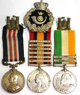 Lot 38 - A George V Military Medal, un-named as awarded to foreign recipients; a Queen's South Africa...