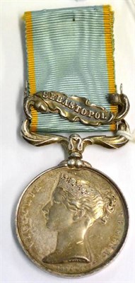 Lot 39 - A Crimea Medal, 1854, with clasp SEBASTAPOL, un-named