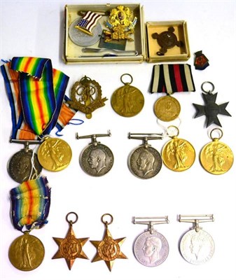 Lot 41 - A Collection of Medals and Medallions: including, two First World War pairs, awarded...