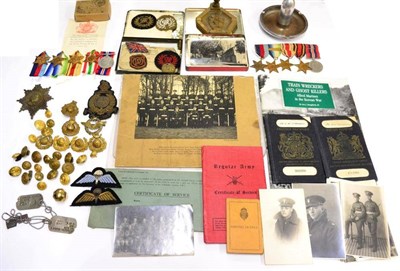 Lot 45 - A Collection of Medals and Military Memorabilia, including: two Second World War medal groups,...