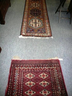 Lot 816 - Sarab Runner, Persian Azerbaijan, 299cm by 78cm; and A Turkman Rug (2)