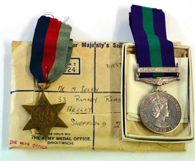 Lot 57 - A General Service Medal 1918-62, with clasp ARABIAN PENINSULAR, awarded to 23398696...