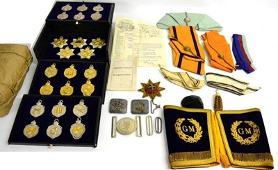 Lot 58 - A Collection of Edwardian Regalia to the Loyal Orange Institution - Liverpool Branch, including a G