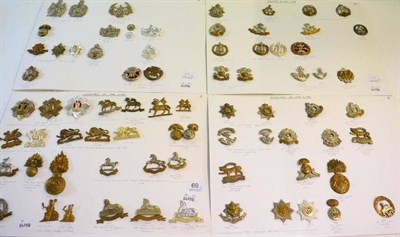 Lot 69 - A Collection of Seventy-Six Military Cap and Other Badges, in brass, bi-metal, white metal and...