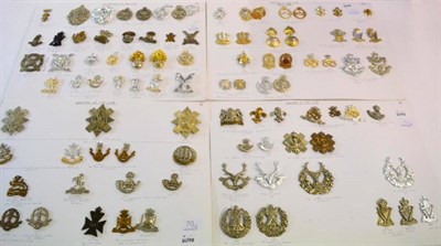 Lot 70 - A Collection of Ninety-Four Military Cap and Other Badges, in brass, bi-metal, white metal and...