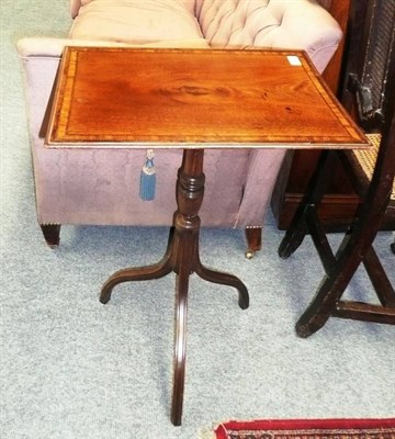 Lot 818 - A Mahogany and Crossbanded Pedestal Table, circa 1820, raised on a turned stem and three...