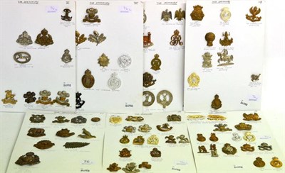 Lot 76 - A Collection of Eighty-Two Military Cap and Other Badges, in brass, bi-metal, white metal and...