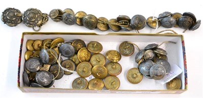 Lot 86 - A Collection of Fifteen Brass Tunic Buttons and Nine Smaller Dress Buttons to York & Lancaster...