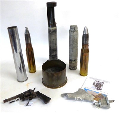 Lot 91 - A Collection of First and Second World War Brass Shell Cases, Deactivated Ordnance and Ordnance...