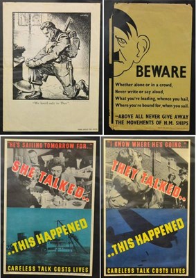 Lot 92 - Four Second World War Propaganda Posters, comprising, ";I Know Where He's Going ..... ";, pub....