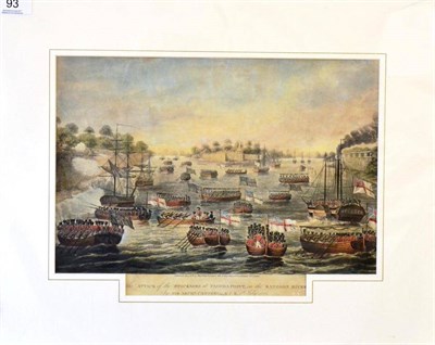 Lot 93 - After Joseph Moore, The Attack on the Stockades at the Pagoda Point, on the Rangoon River, by...