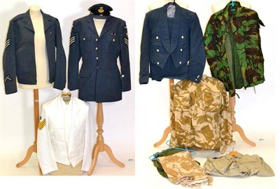 Lot 103 - A Collection of RAF Related Militaria, circa 1970's, including a blue tunic, jacket and peaked...