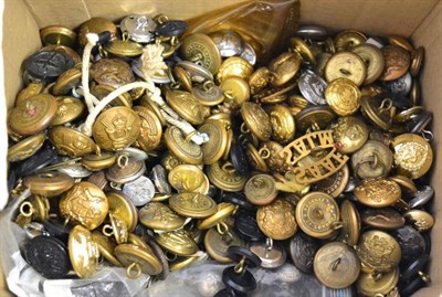 Lot 121 - A Large Quantity of Mainly British Buttons, in brass, horn, white metal and bi-metal, including...