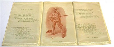 Lot 126 - A Late Victorian Printed Silk Souvenir Booklet ";The Absent Minded Beggar"; - For the Benefit...