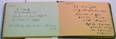 Lot 132 - A First World War Leather-Bound Autograph Album, the property of an unidentified British nurse,...