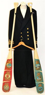 Lot 141 - A Pair of Fleet Air Arm Ceremonial Oars, respectively painted with the crests of 810, 891 and...