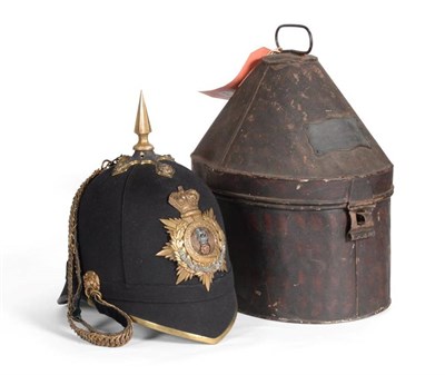 Lot 162 - A Victorian 1878 Home Service Pattern Blue Cloth Spiked Helmet to 3rd (Militia) Battalion the Loyal