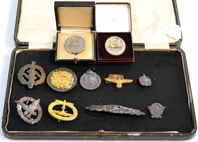 Lot 221 - A Collection of German Third Reich Badges, some probable restrikes, comprising U-Boat War...