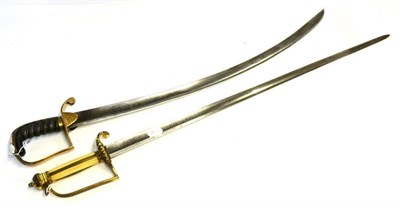 Lot 279 - A George III 1786 Pattern Infantry Officer's Sword, the 82 cm single edge blade with single fuller